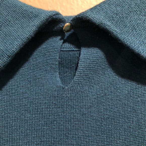 Talbot Teal Knot Top With Collar size Small - Picture 4 of 7